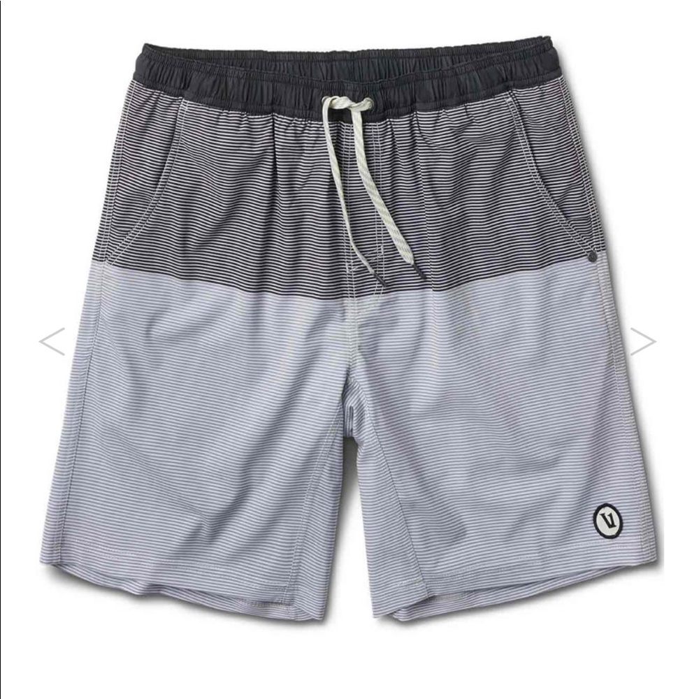 Vuori - Men's Kore Short, Navy-Charcoal Stripe